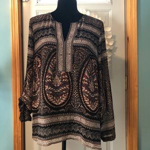 Wiley split neck blouse